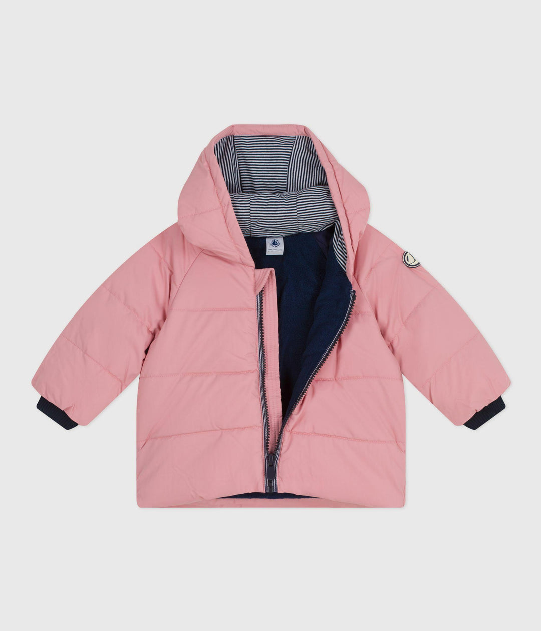 PIUMINO TINTA UNITA ROSA BEBÈ A0EAC 01 PETIT BATEAU 