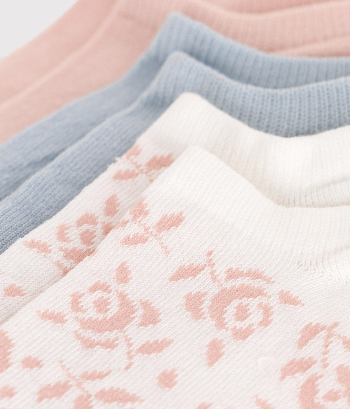 3 PAIA DI CALZINI BAMBINO IN COTONE A FIORI A0A7H 02 PETIT BATEAU 