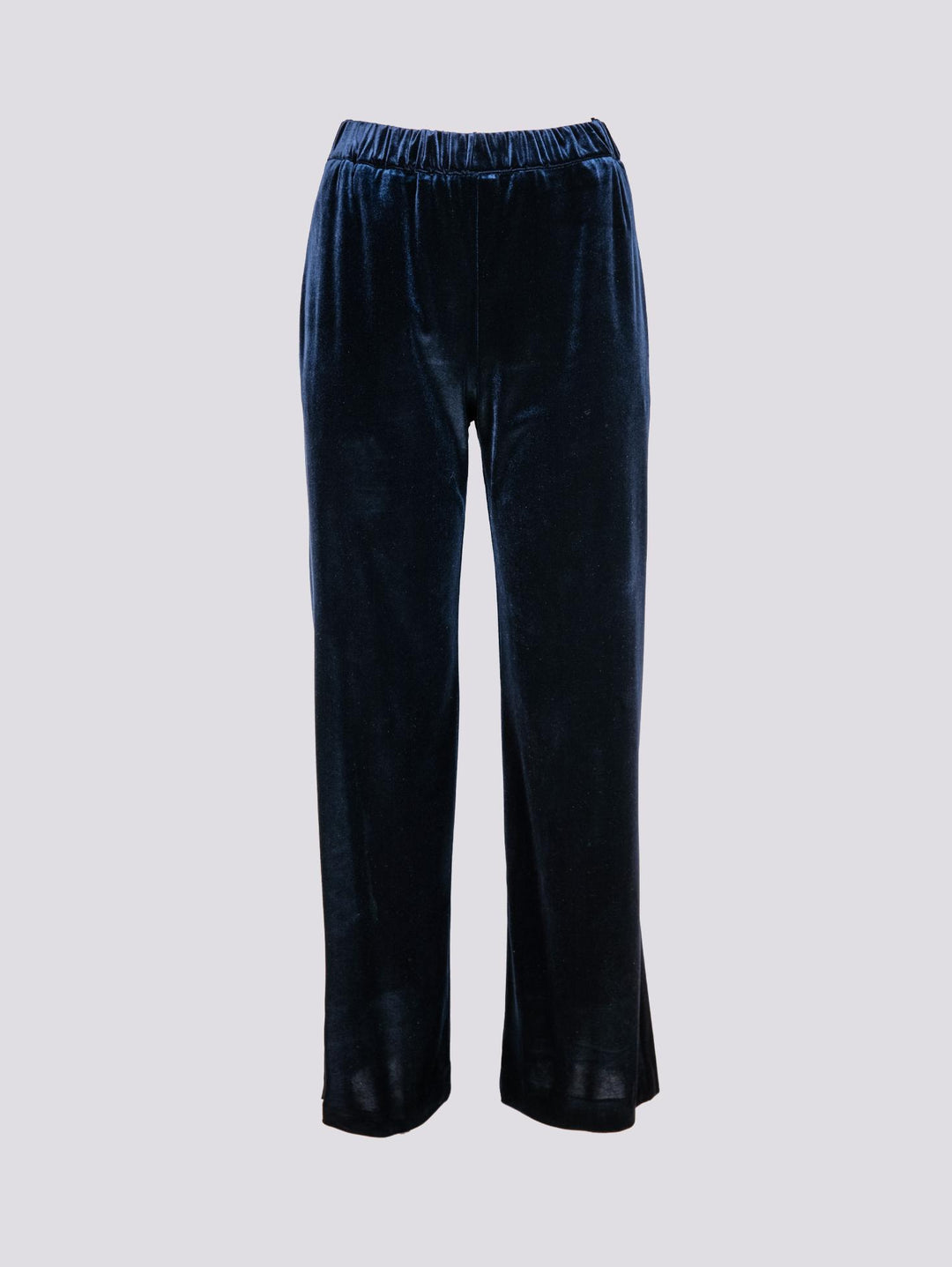 PANTALONE A PALAZZO IN VELLUTO BLU 2228/2894 111 ANDREA MORANDO 