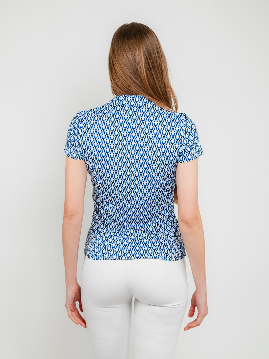 CAMICIA A MANICHE CORTE AZZURRA CON FANTASIA 525ORVE113 AZZURRO ANDREA MORANDO 