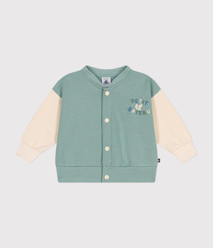 FELPINA COLLEGE VERDE SALVIA A0BPW 01 PETIT BATEAU 