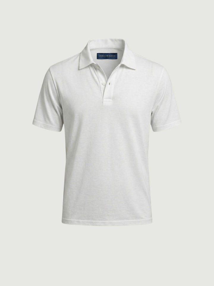 Polo classica in cotone fine bianca 5985426 100 ANDREA MORANDO 