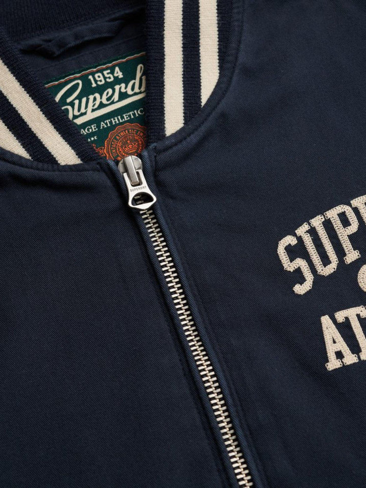 Bomber stile college in cotone navy M5012322A 98T SUPERDRY 