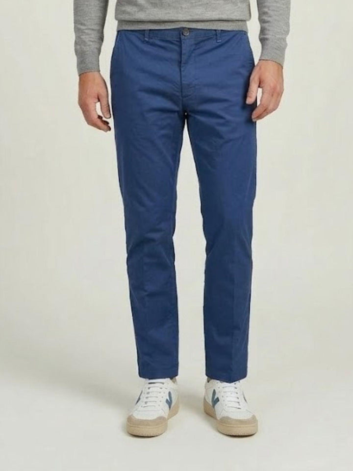 Pantalone chino in cotone bluette CO0123M 7019 ANDREA MORANDO 