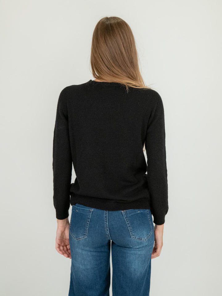 MAGLIA CON INTRECCIO NERA 0170/09 0010 BIMOR 