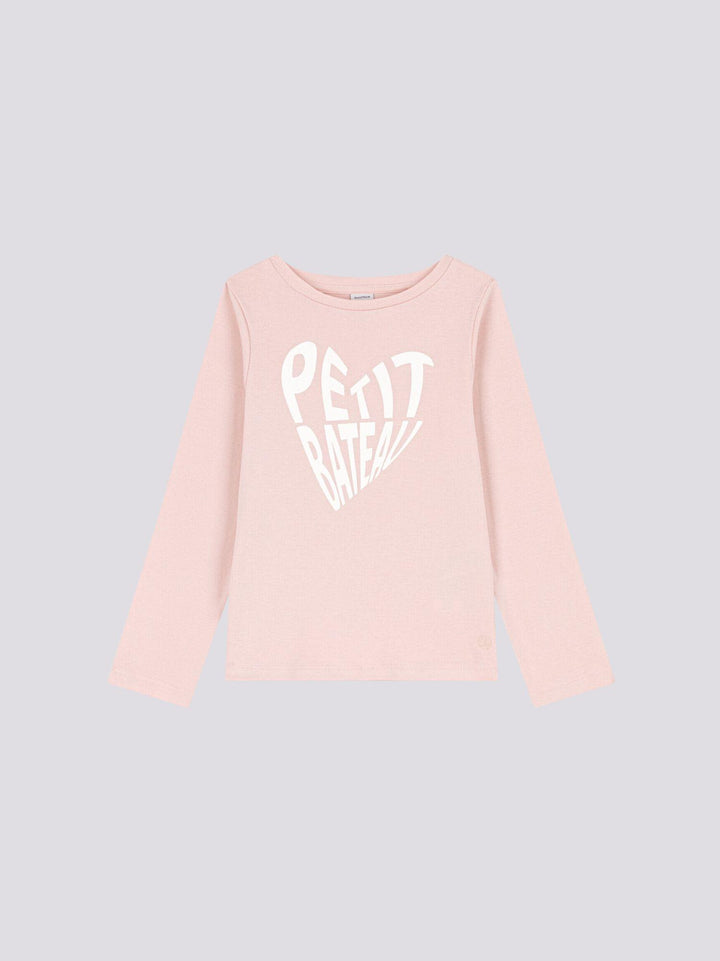 T-SHIRT MANICHE LUNGHE IN COTONE BAMBINA A08HF 04 PETIT BATEAU 