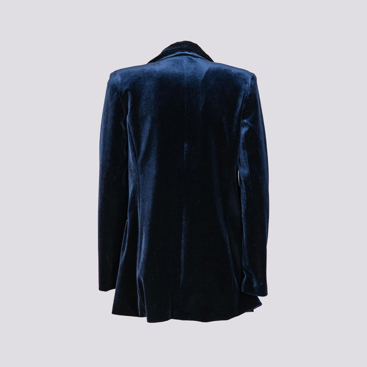 BLAZER APERTO IN VELLUTO BLU 1437/289 111 ANDREA MORANDO 