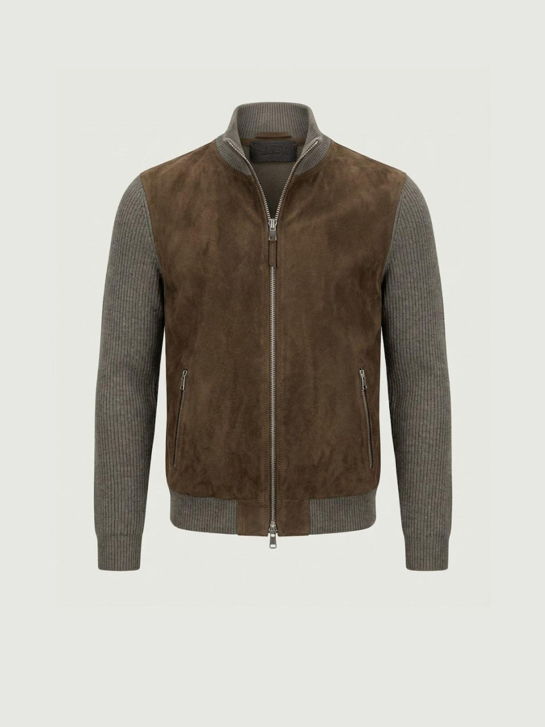 Giacca Derek Knit in camoscio e maglia verde militare DEREK 37 JACK LEATHER 
