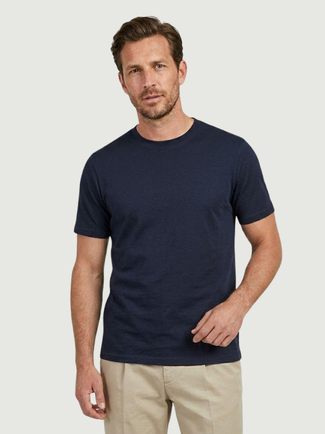 T-shirt in jersey di cotone blu 5903426 220 ANDREA MORANDO 