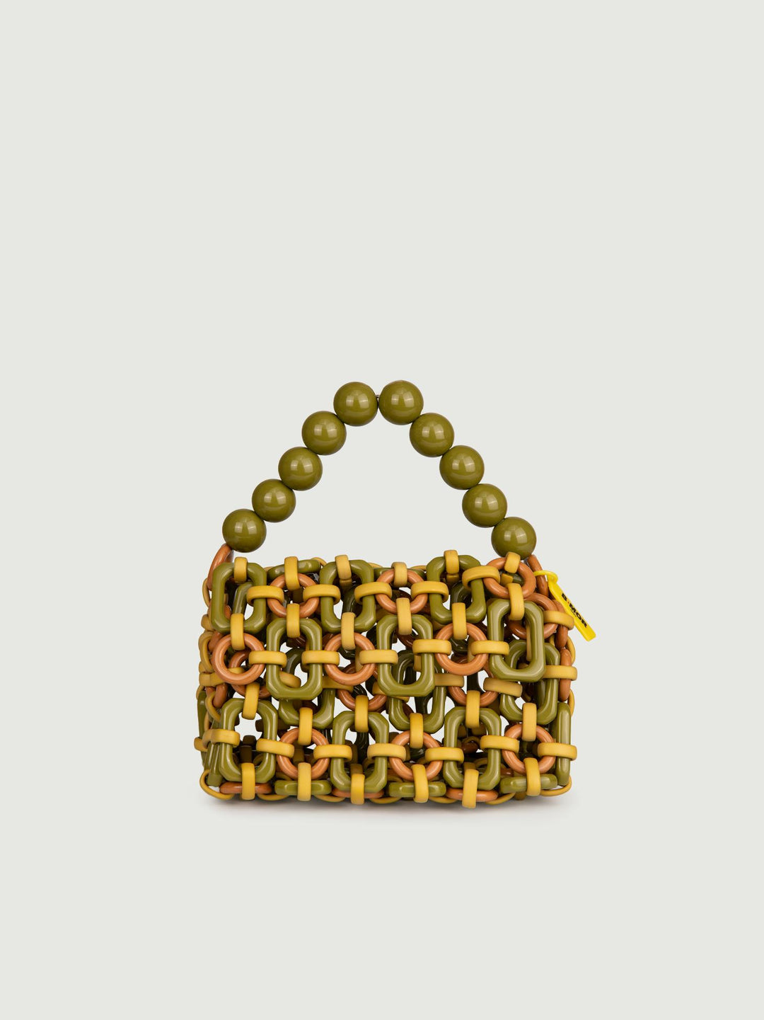 BORSA A BAULETTO IN RESINA MULTICOLOR VERDE "BUBBLE" BUBBLE LIME BIMOR 