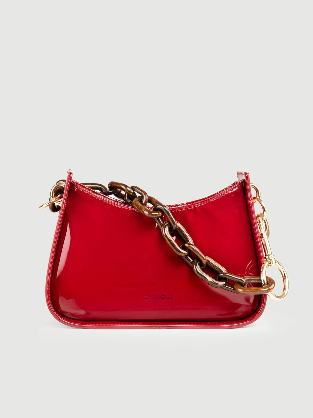 BORSA A SPALLA GLAMMY BORDEAUX IN PELLE VERNICE GLAMMY BORDEAUX BIMOR 