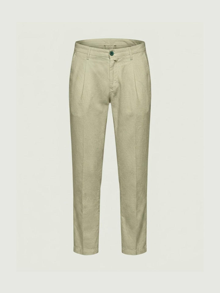 Pantalone chino in lino e cotone salvia P-TONY 15 ANDREA MORANDO 