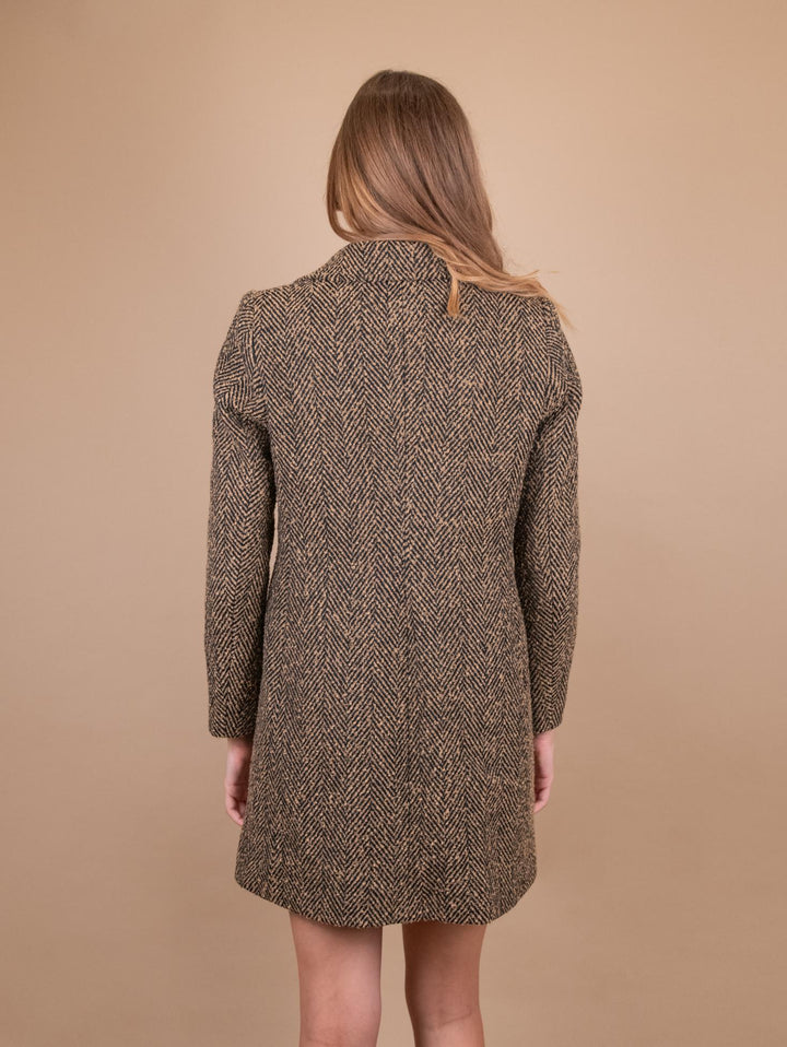 CAPPOTTO SPIGATO CUOIO E NERO 9992CBS 51 ANDREA MORANDO 