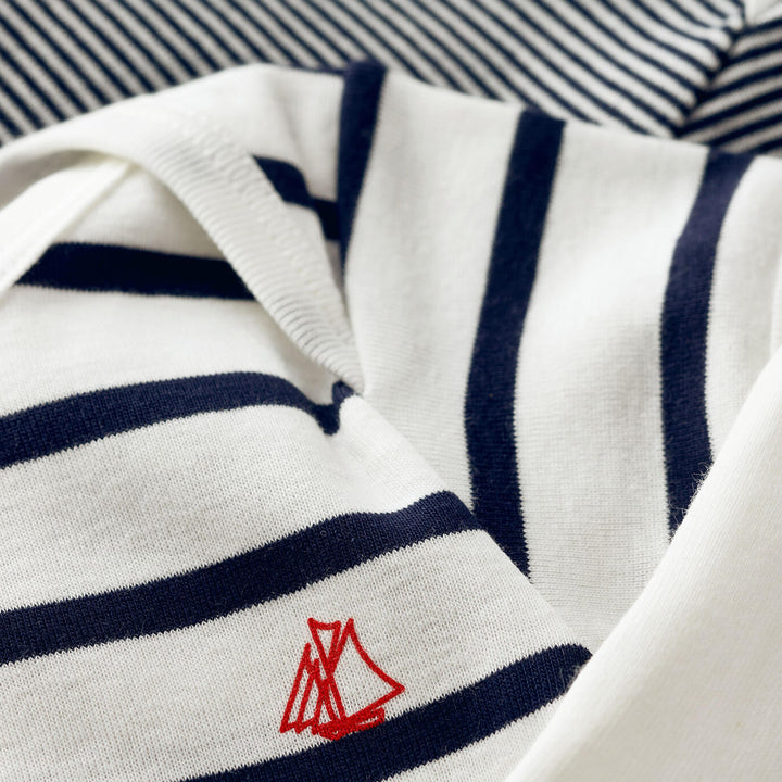 CONFEZIONE DA 3 BODY MANICA CORTA BEBÈ A01TC 00 PETIT BATEAU 