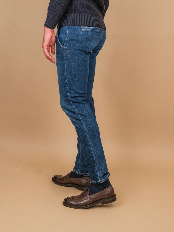 JEANS 4 TASCHE IN DENIM SCURO SKINNY FIT NEW DENVER SKINNY B2 UNIFORM 