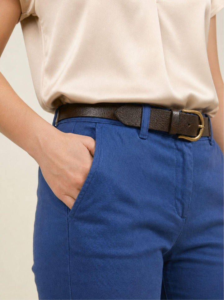 Pantalone a trombetta in cotone blu 824MA INCHIOSTRO ANDREA MORANDO 