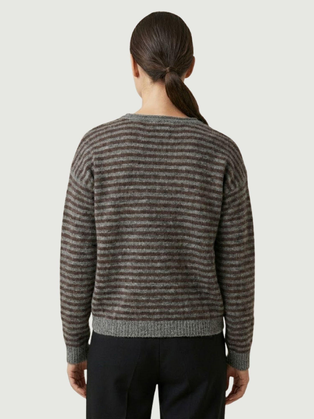 MAGLIA A RIGHE MORO 25866 GRIGIO ANDREA MORANDO 