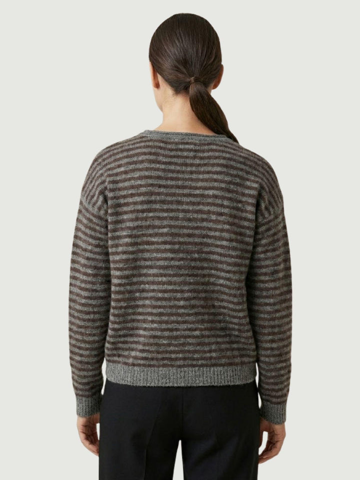 MAGLIA A RIGHE MORO 25866 GRIGIO ANDREA MORANDO 