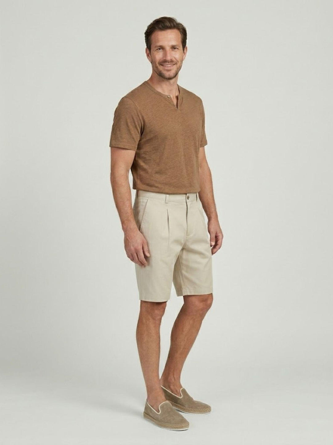Bermuda in tessuto tecnico stretch beige BU26S47BEPA1423TECH 110 ANDREA MORANDO 