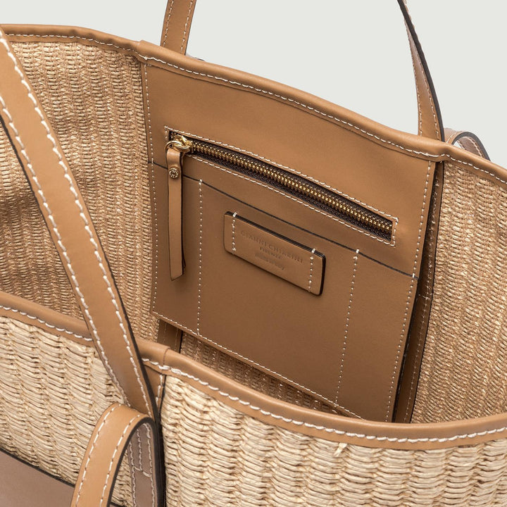 BORSA SHOPPING SUPERLIGHT EFFETTO RAFIA BS 10786 CNTT-PL 2554 GIANNI CHIARINI 