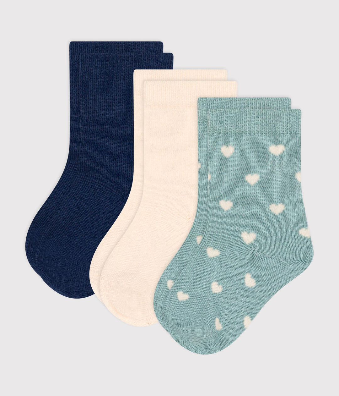 Confezione da 3 paia di calzini a coste in cotone A0B7H 02 PETIT BATEAU 
