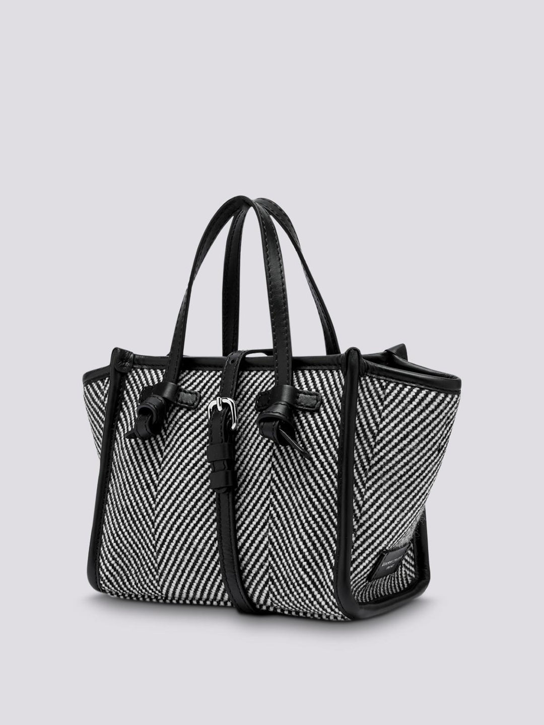 Borsa a mano Miss Marcella in tessuto spiga nero bianco BS 8065/23AI SPIGA 11647 GIANNI CHIARINI 