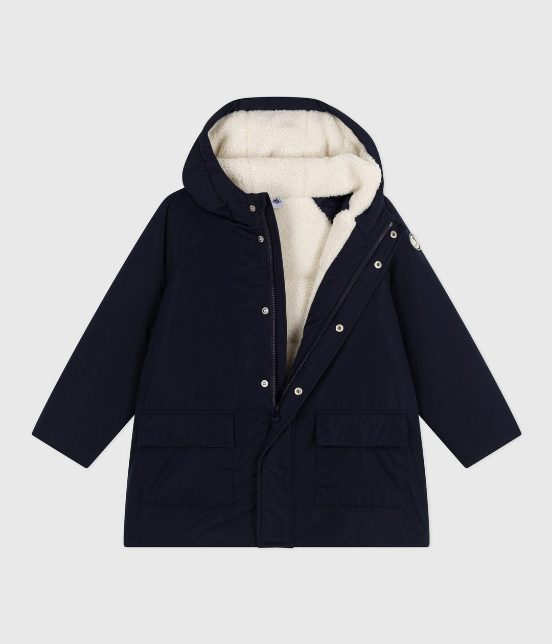 PARKA BAMBINO LUNGHEZZA MIDI TINTA UNITA A0DSQ 01 PETIT BATEAU 