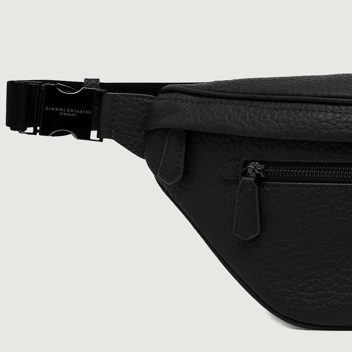 MARSUPIO FLORENCE IN PELLE MARTELLATA NERA MPU B17814 QNT 001 GIANNI CHIARINI 