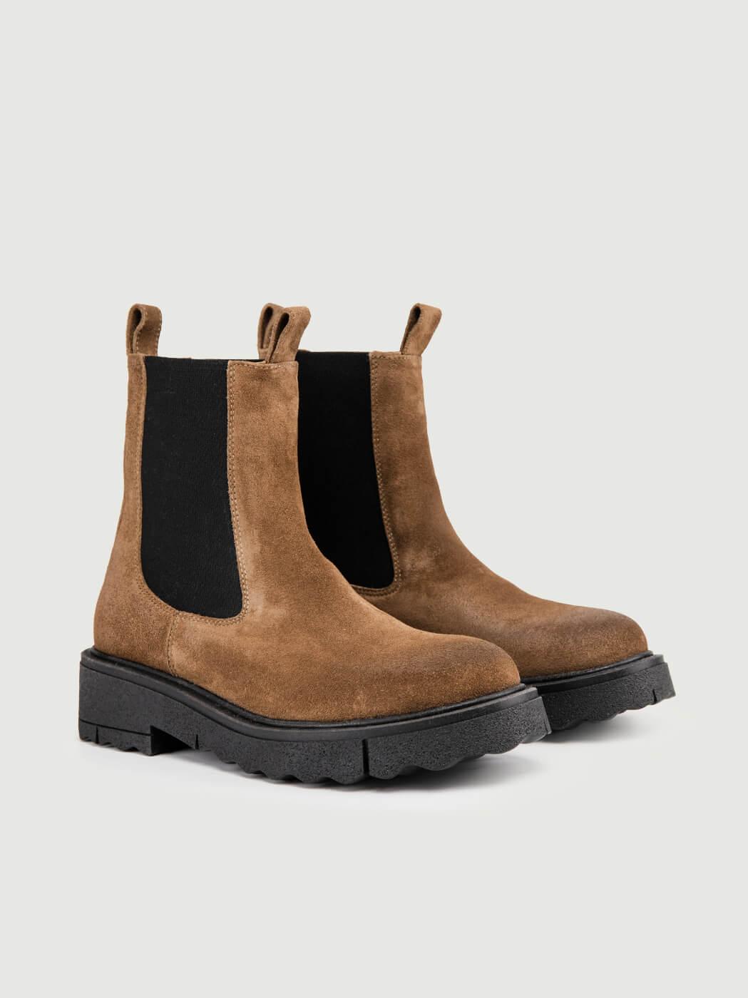 STIVALETTO BEATLES IN CAMOSCIO TAUPE 5208-13 TAUPE ANDREA MORANDO 