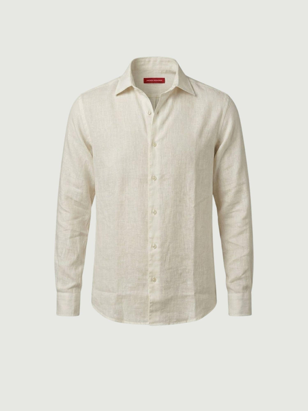camicia in lino color bianco naturale 9432900 100 ANDREA MORANDO 