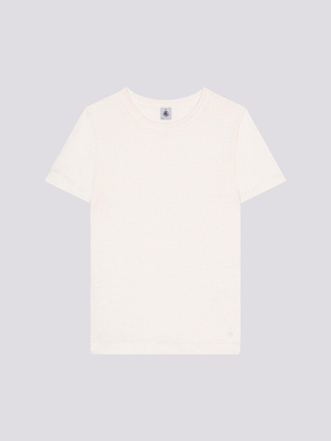 T-SHIRT L'ICONIQUE IN LINO BIANCA DA DONNA A0A4R 01 PETIT BATEAU 