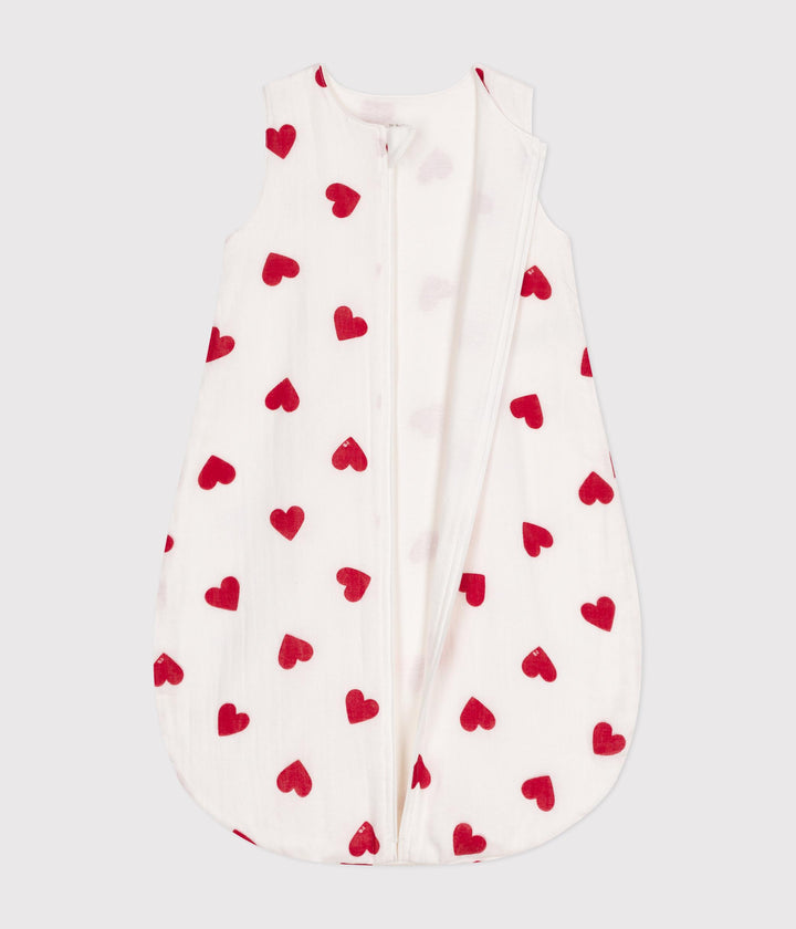 SACCO NANNA BEBÈ IN COTONE FANTASIA CUORI A09HI 01 PETIT BATEAU 