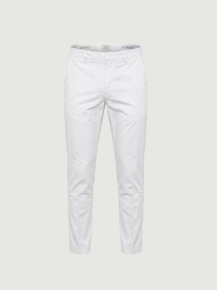 Pantalone chino con gancetto in cotone bianco T526BRO 001 NOLAB 
