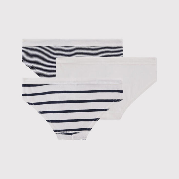 CONFEZIONE DA 3 SLIP BAMBINO MILLERIGHE IN COTONE A01DR 00 PETIT BATEAU 