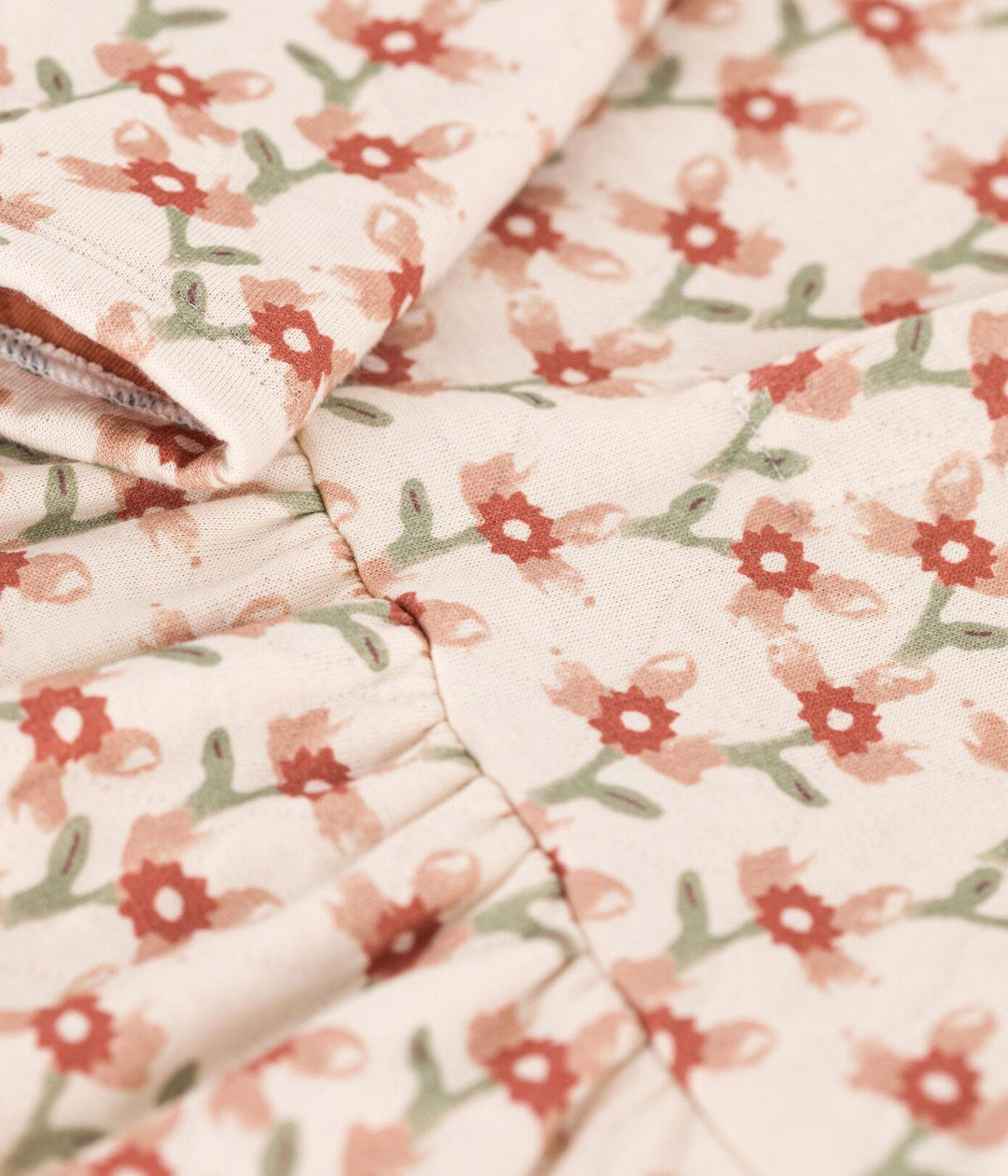 ABITO A MANICHE LUNGHE IN TUBIQUE TRAPUNTATO CON STAMPA PER BEBÈ A08SQ 01 PETIT BATEAU 