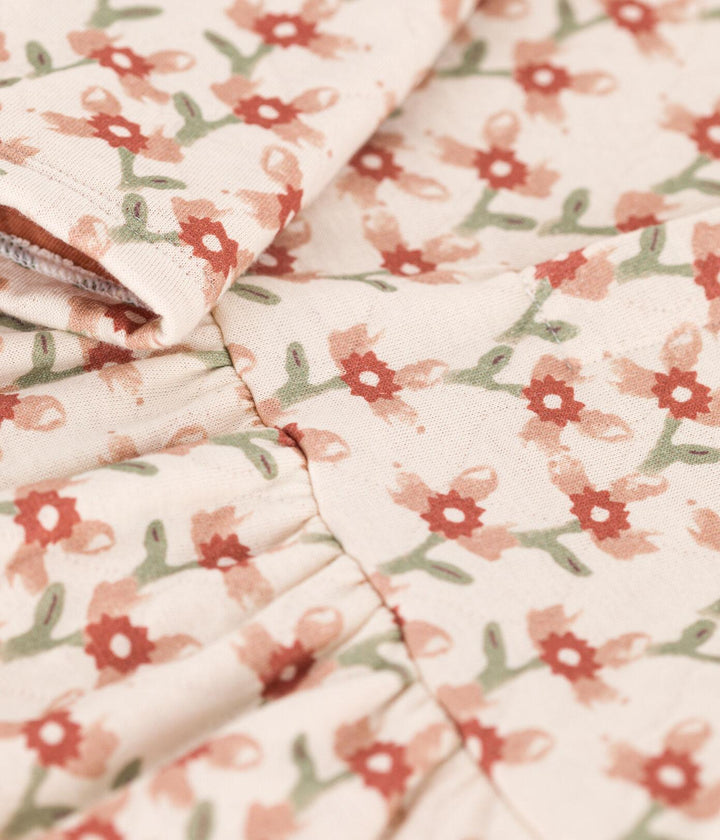 ABITO A MANICHE LUNGHE IN TUBIQUE TRAPUNTATO CON STAMPA PER BEBÈ A08SQ 01 PETIT BATEAU 