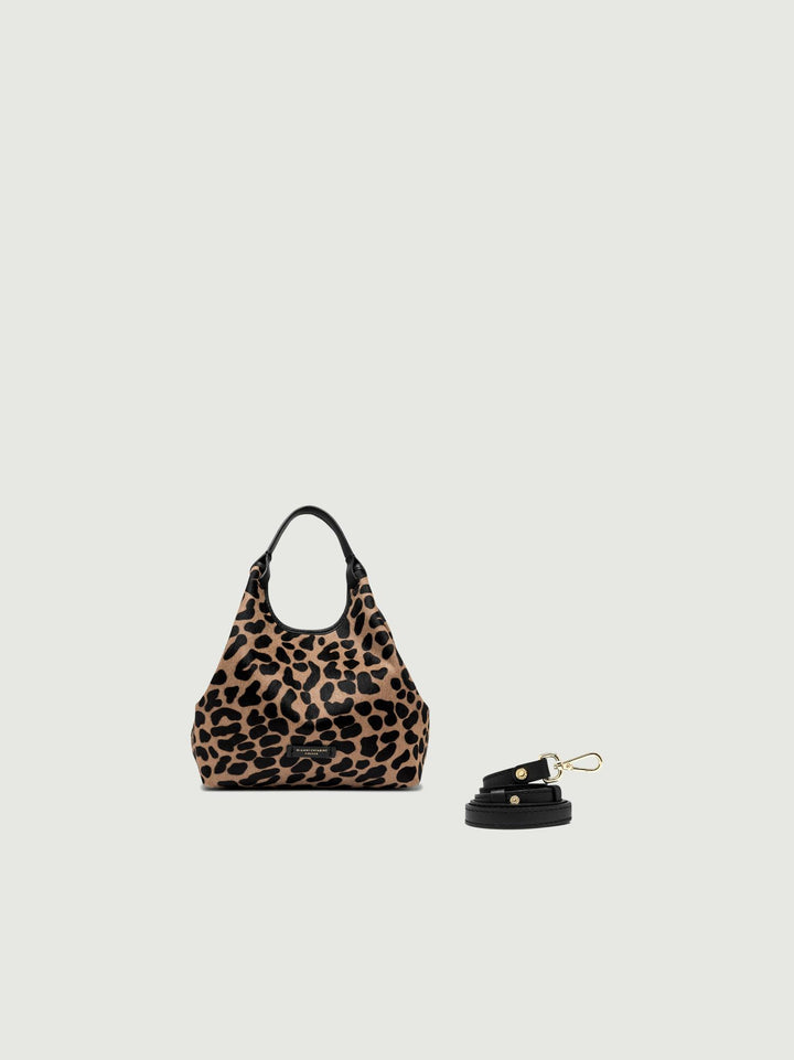 Borsa a spalla Dua color leo macchia nero-nero 11109 HORSY 10730 GIANNI CHIARINI 