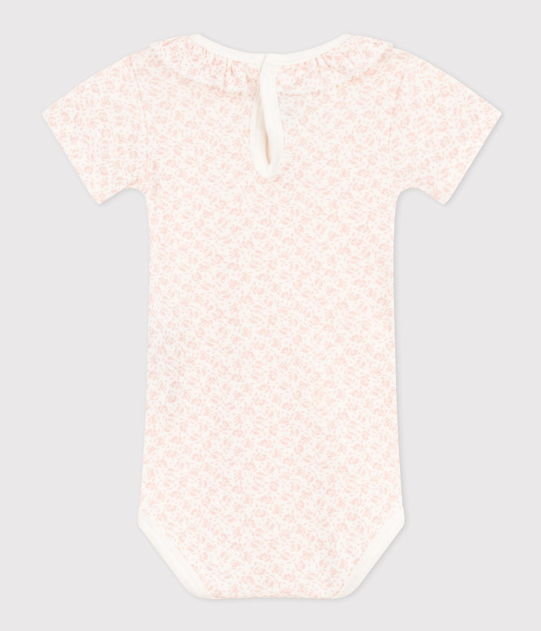 BODY ROSA IN COTONE A MANICA CORTA E CON COLLETTO A0A15 03 PETIT BATEAU 