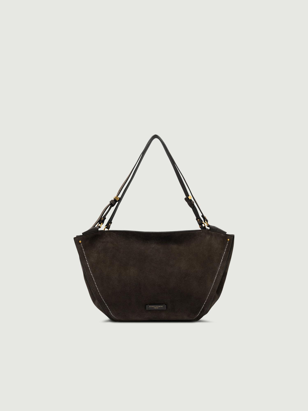 BORSA BLOOM IN CAMOSCIO MOKA BS 12037 CM-PL 974974 GIANNI CHIARINI 