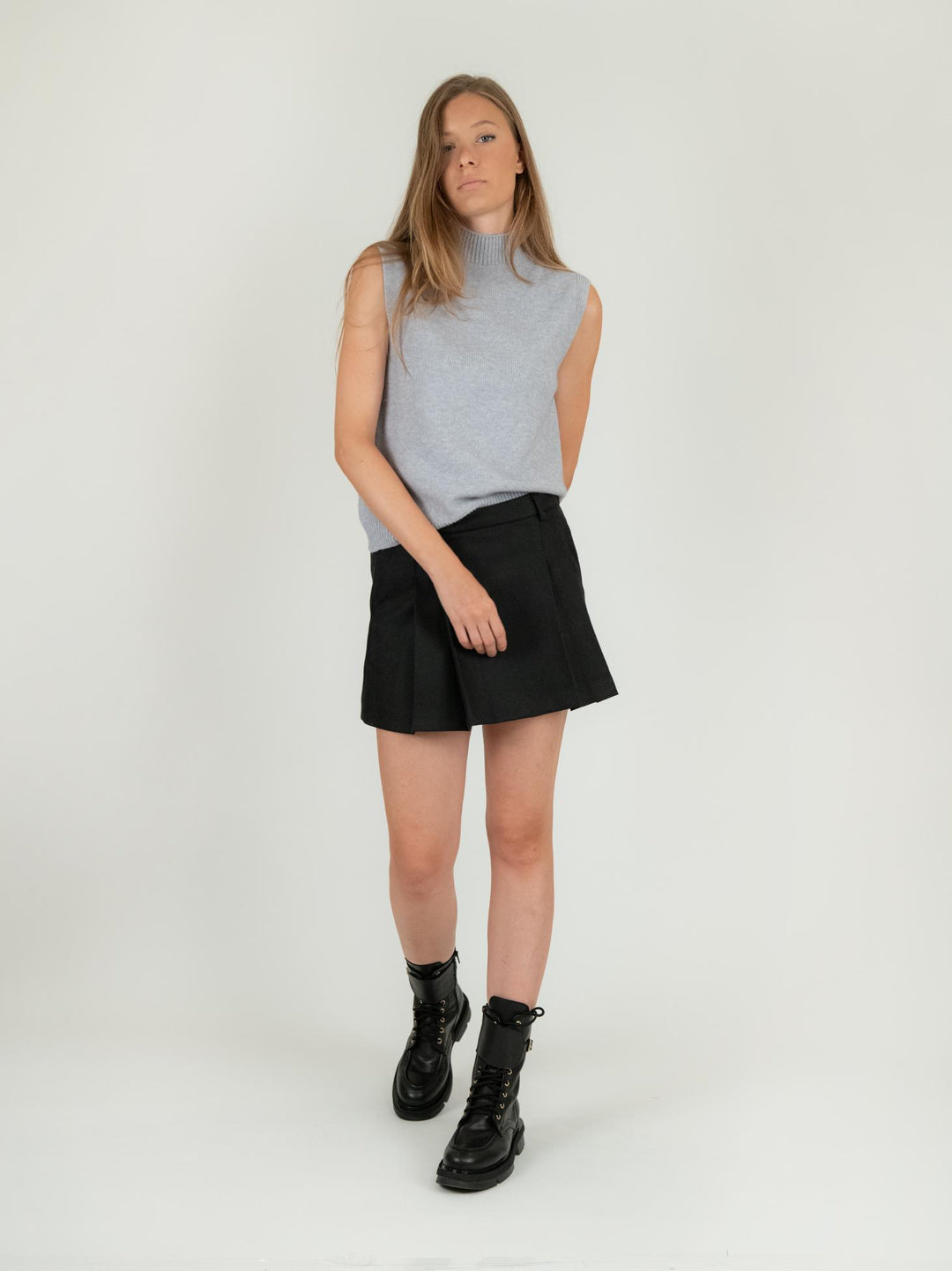 GILET LUPETTO IN MAGLIA GRIGIO PERLA 0370/236 0020 BIMOR 