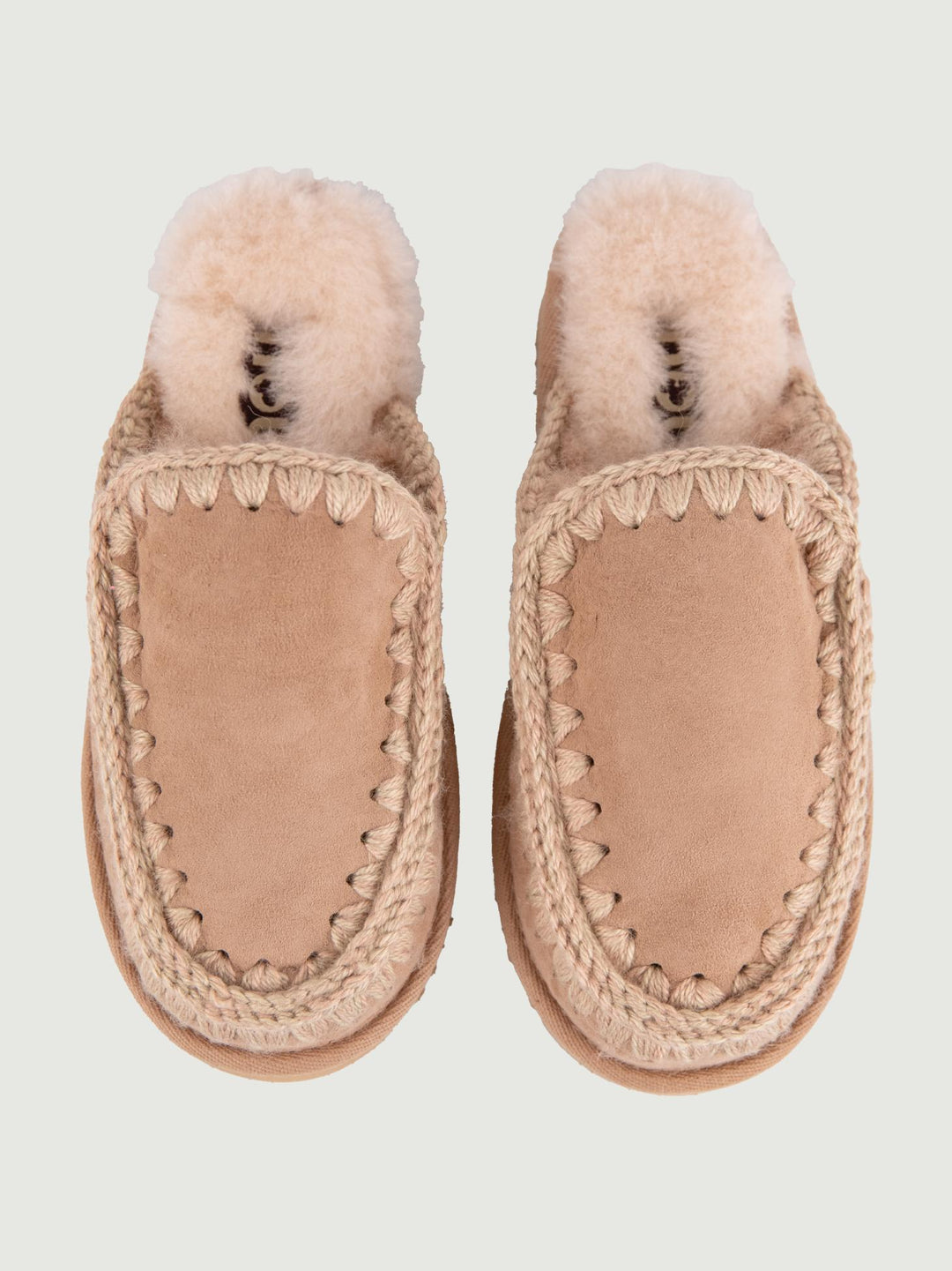 Pantofola MOU in pelle di montone Cammello FW10112 CAM MOU 