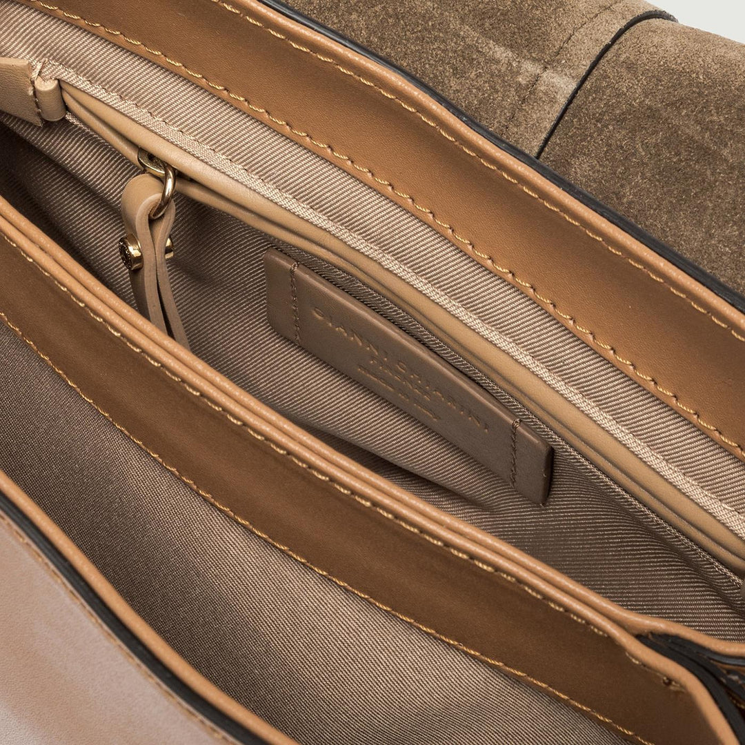 Borsa a spalla Helena Round special in pelle New Cuoio BS 10846 PRCK-THR 7042 GIANNI CHIARINI 