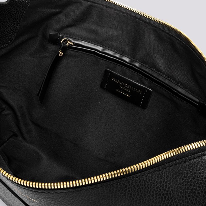 BORSA a spalla Ginko in PELLE nera BS 10446 RMN-NA 001 GIANNI CHIARINI 