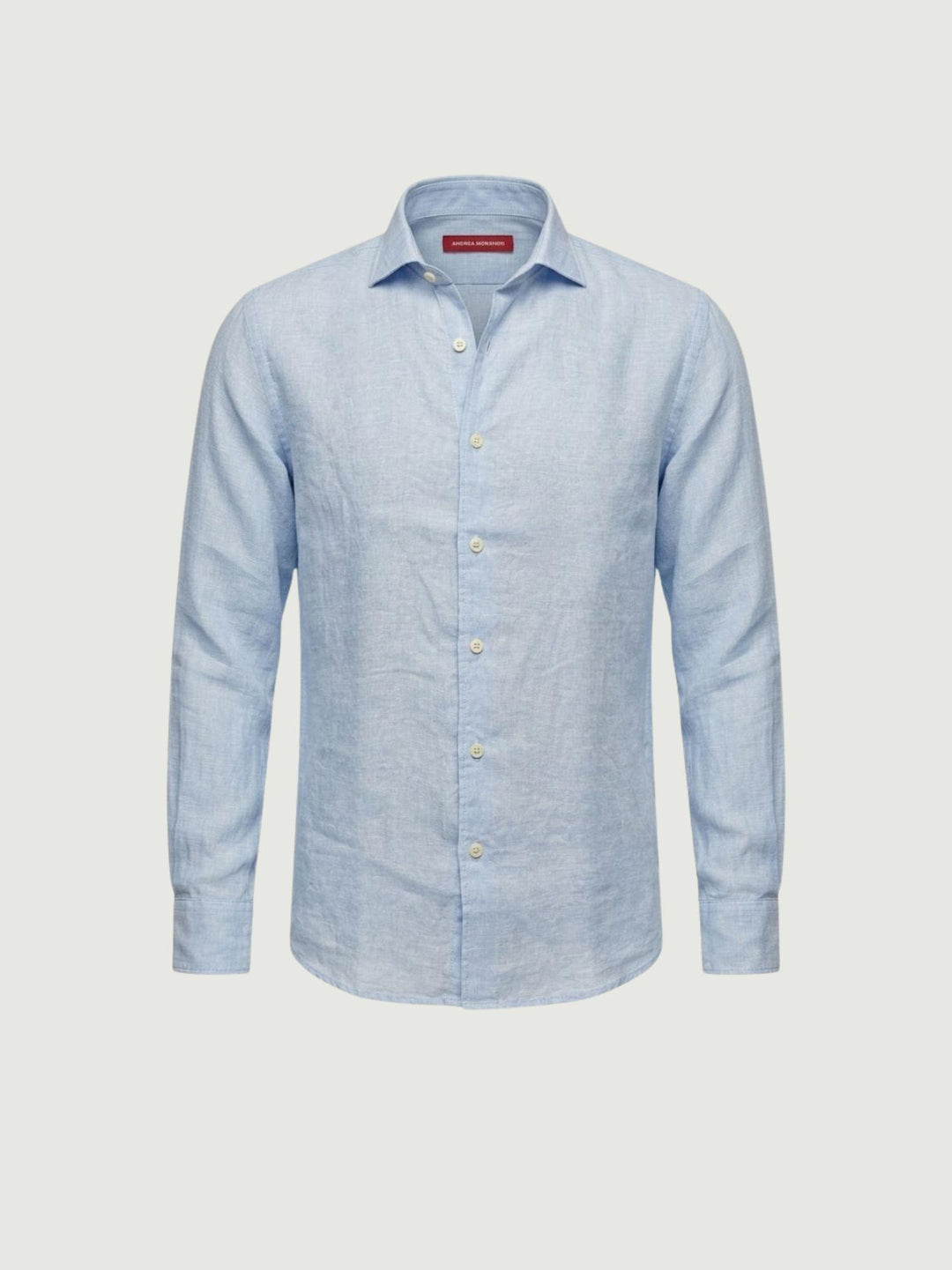 Camicia in lino azzurra chiaro BU26S02CALINENYARDDYED 240 ANDREA MORANDO 