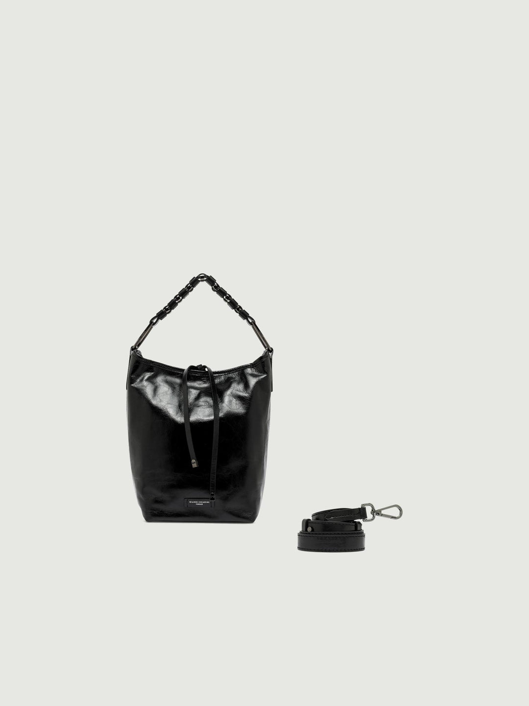 BORSA ELIANA IN PELLE VINTAGE NERA BS 11841 RALPH 001001 GIANNI CHIARINI 
