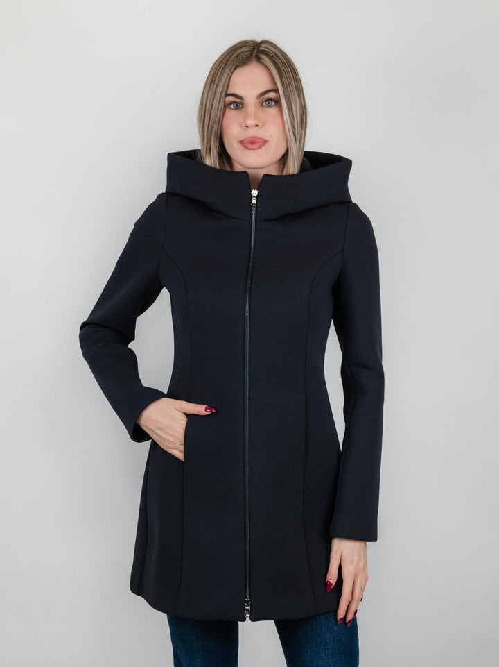 CAPPOTTINO TECNICO BLU CON CAPPUCCIO 97821LO BLU ANDREA MORANDO 