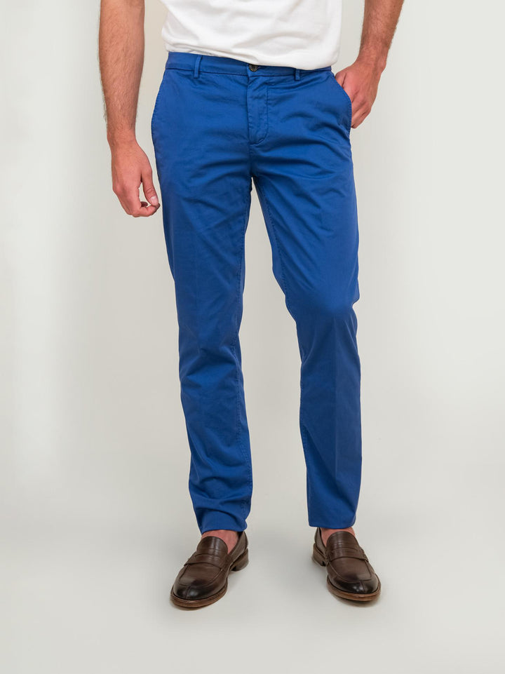 PANTALONE IN COTONE COLOR AVIO T83/STR 899 NOLAB 