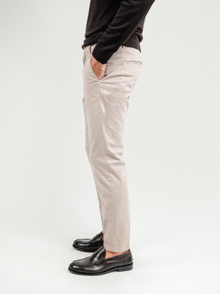 PANTALONE IN COTONE BEIGE T500BRO 775 NOLAB 