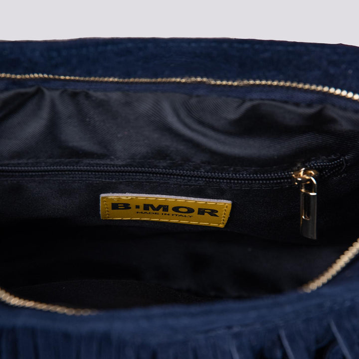 Borsa in camoscio con frange blu Jigly JIGLY BLU BIMOR 