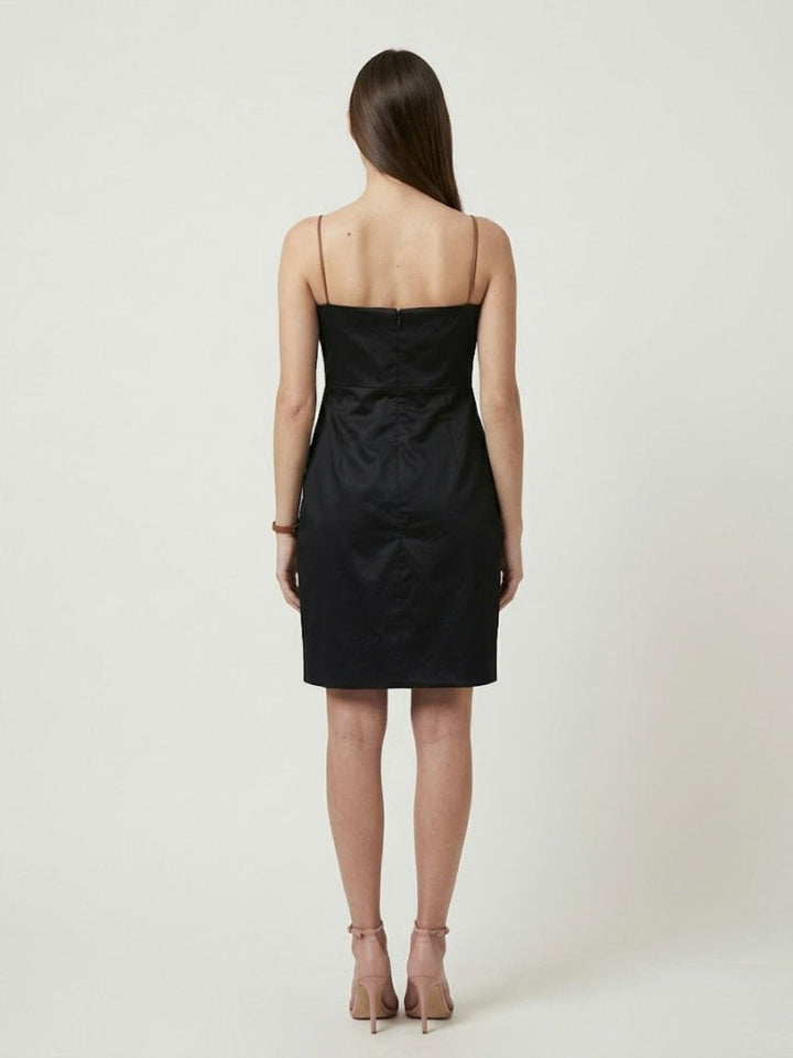 Abito con dettaglio a conchiglia la Concha dress bianco e nero RO007 NMT ROSANNA OCAMPO 